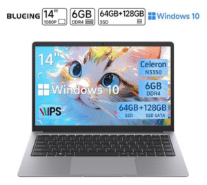 Blueing 14" Laptop N3350 6GB+192GB SSD Portable Computer Student Pc