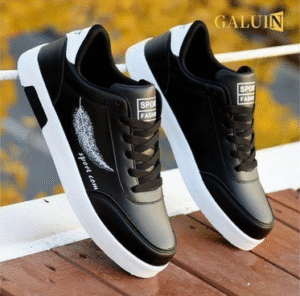 GALUIN 2024 Mens Casual Board Shoes Running Sneakers - Black
