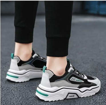 ALagzi 2025 Mens Casual Sci-Fi Warrior Shoes Running Sneakers - Black/Green - Image 7