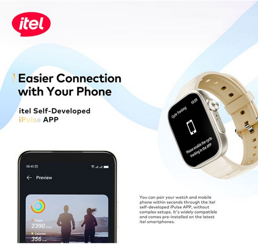 itel Storm Ultra 2.02'' HD Scratchproof IP68 O23 Smart Watch StormUltra Black - Image 5