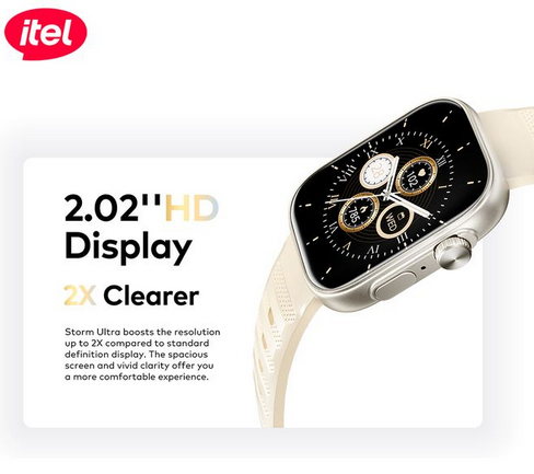 itel Storm Ultra 2.02'' HD Scratchproof IP68 O23 Smart Watch StormUltra Black - Image 8
