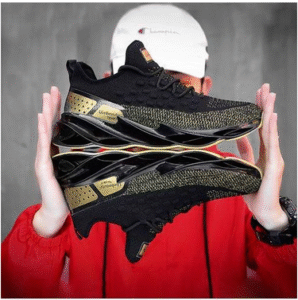 ALagzi 2025 Men’s Casual Noble Shoes Running Sneakers - Black/Gold