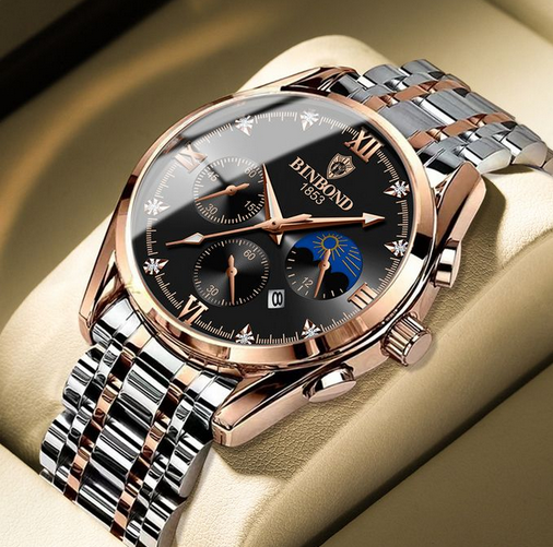 BINBOND Men&rsquo;s Watch Fashion Waterproof Sport Quartz Business Watch &ndash; Stylish, Durable & Built for Performance