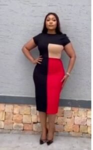 Elegant Corporate Gown For Ladies-Red (no Belt, no broach)