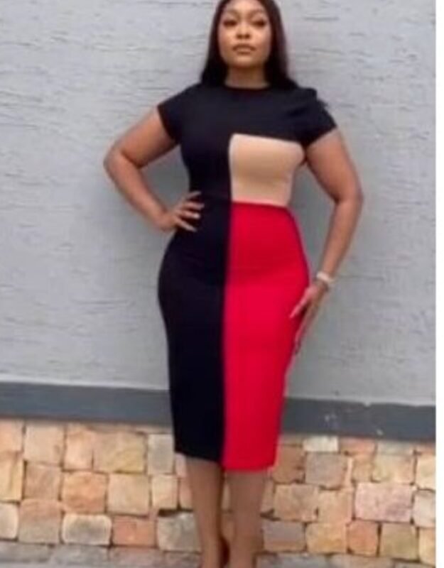 Elegant Corporate Gown For Ladies-Red (no Belt, no broach)