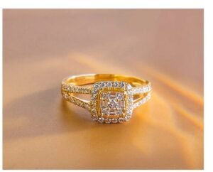 June 18Karat Yellow Gold Diamond Engagement Ring