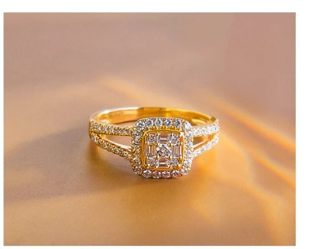 June 18Karat Yellow Gold Diamond Engagement Ring