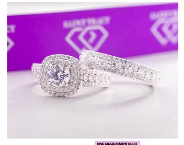 Brit and Khloe Sterling Silver Bridal Set